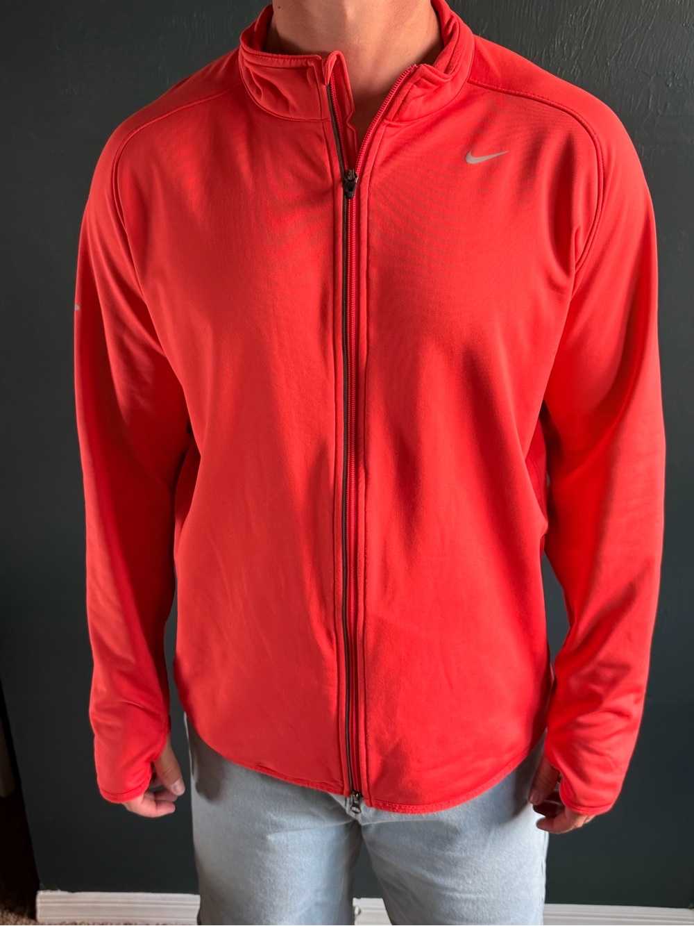 Nike Red Full-Zip Performance Jacket
